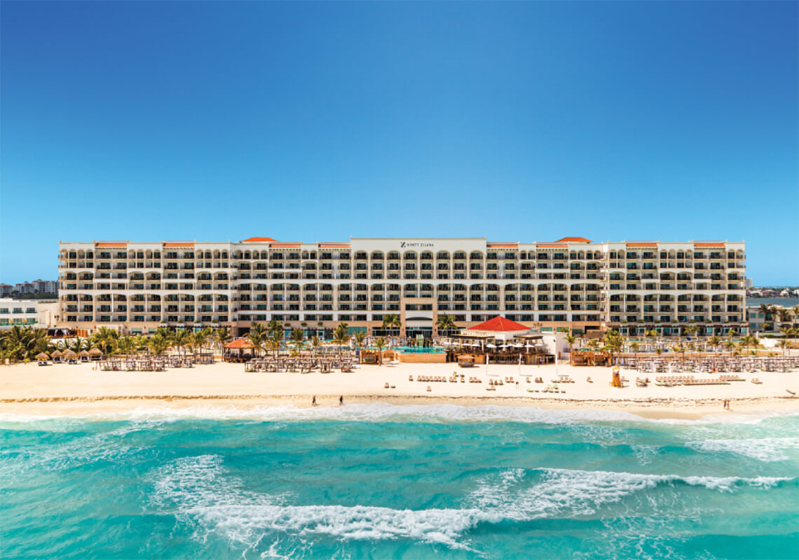 Hyatt Zilara Cancun adults-only all-inclusive resort with oceanfront infinity pools and luxury accommodations in Cancun's Hotel Zone.